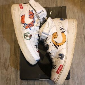 Nike Air Force 1 Supreme NBA White